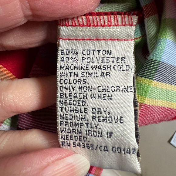 Allison Daley Plaid Blouse  14 P - Picture 10 of 12